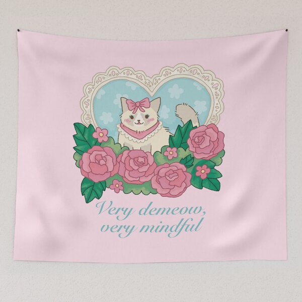 Item preview, Very Demure, Very Mindful Meme Coquette Ragdoll Cat Floral Art designed and sold by Pets365.