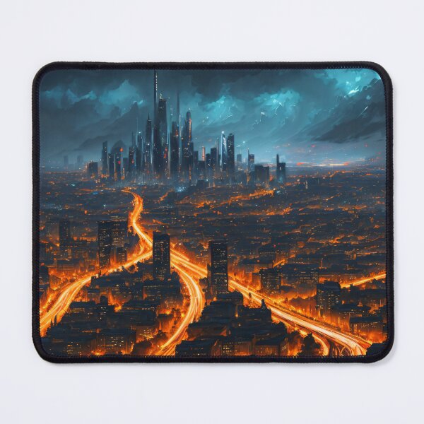 Item preview, Dark City Lights Painting designed and sold by 4FlagsCreations.