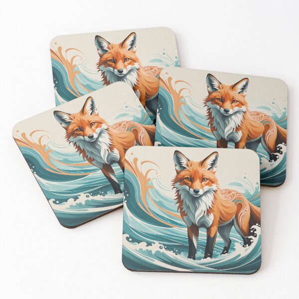 Item preview, Fox in the Waves designed and sold by 4FlagsCreations.
