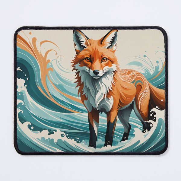 Item preview, Fox in the Waves designed and sold by 4FlagsCreations.