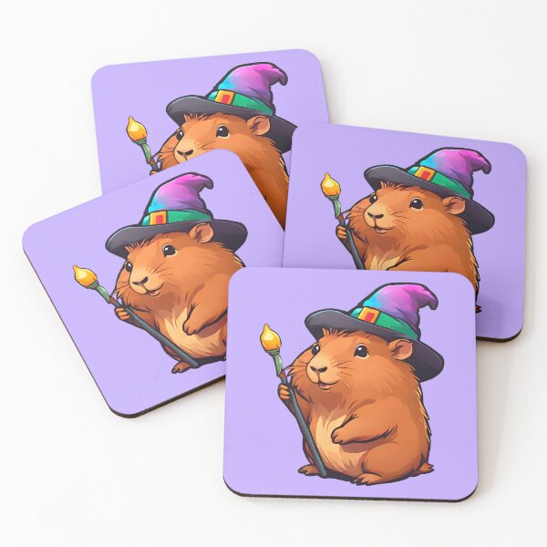 Artikelvorschau, Capybara mit Hexenhut und Zepter entworfen und verkauft von CharmSpell.