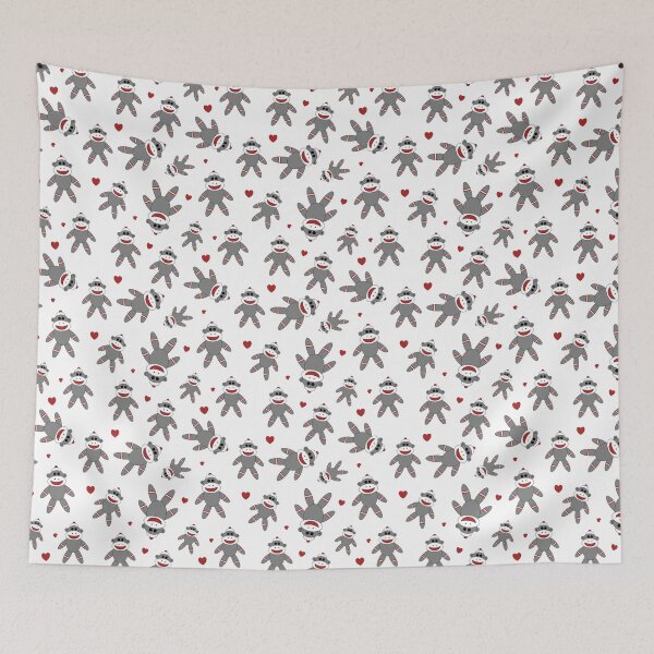 Item preview, Cute Sock Monkey Pattern designed and sold by Orchard Berry.