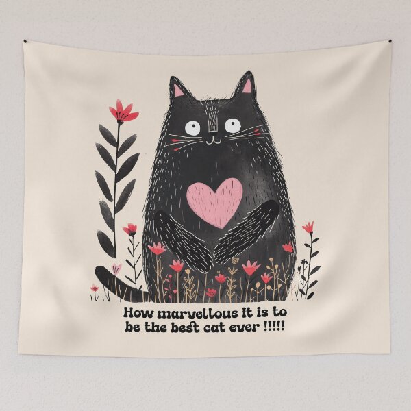 Item preview, Funny Black Cat Meme - Vintage Poster Gift Cat Lovers designed and sold by InkyGenies.