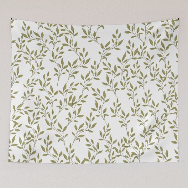 Item preview, Plants pattern - white designed and sold by Asmaa Abdul-Azim.
