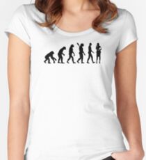 Evolution secretary Women's Fitted Scoop T-Shirt