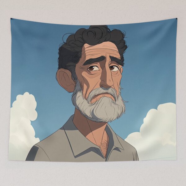 Item preview, Cuban man, portrait | Anime style designed and sold by ComicsFactory.