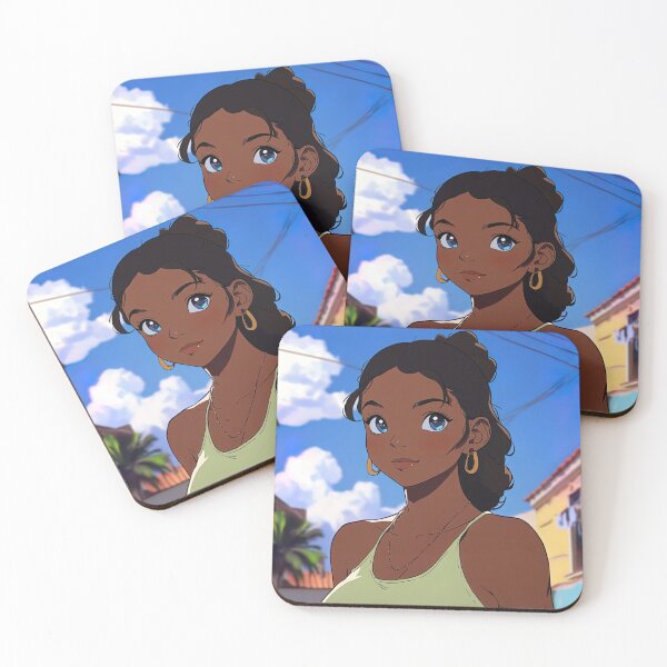 Item preview, Cuban woman, portrait | Anime style designed and sold by ComicsFactory.