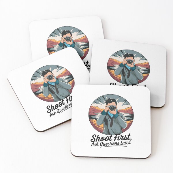Item preview, Shoot first, ask questions later (4) designed and sold by Black Sands Art.
