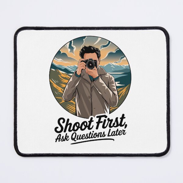 Item preview, Shoot first, ask questions later (5) designed and sold by Black Sands Art.