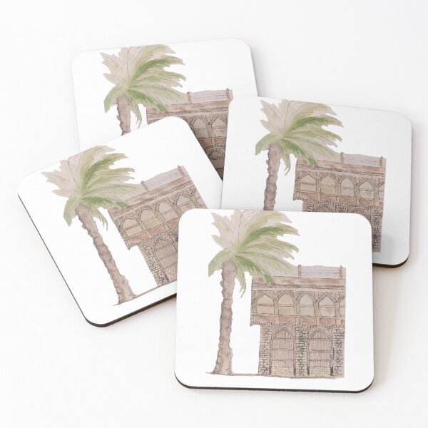 Item preview, Watercolor Iraqi House with Palm Tree designed and sold by phantomvamp.