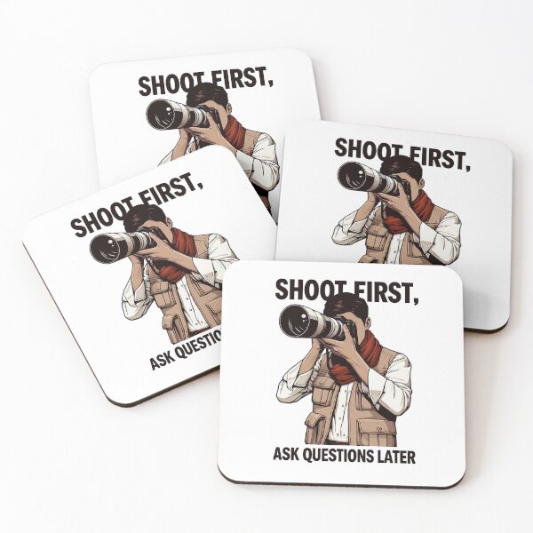 Item preview, Shoot first, ask questions later (6) designed and sold by Black Sands Art.
