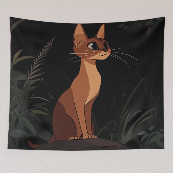 Item preview, Cute Abyssinian cat  | Anime style designed and sold by ComicsFactory.