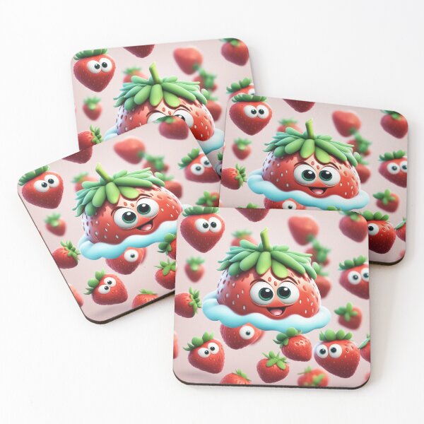 Item preview, Floating Strawberry Cartoon Vector Icon Illustration designed and sold by hjian8219.