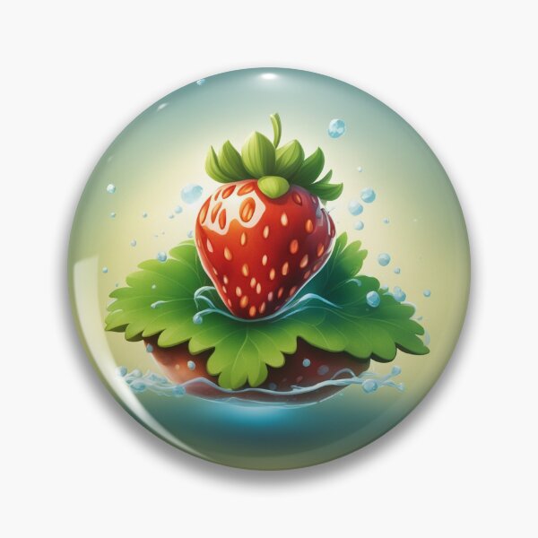 Item preview, Floating Strawberry Cartoon Vector Icon Illustration designed and sold by hjian8219.