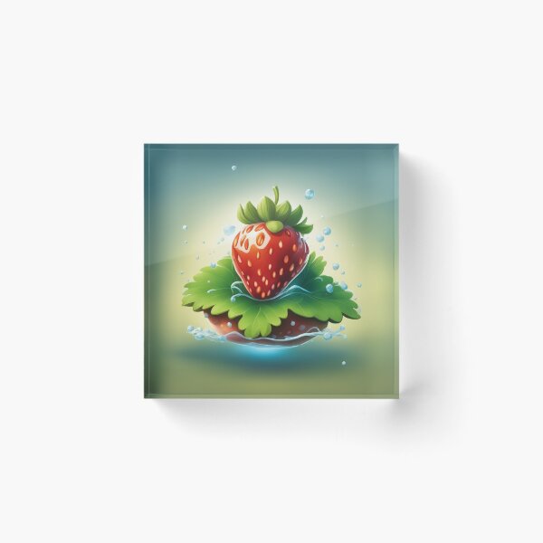 Item preview, Floating Strawberry Cartoon Vector Icon Illustration designed and sold by hjian8219.