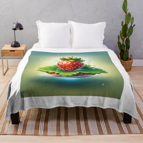Item preview, Floating Strawberry Cartoon Vector Icon Illustration designed and sold by hjian8219.