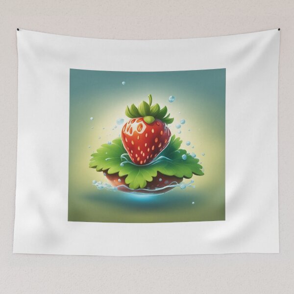 Item preview, Floating Strawberry Cartoon Vector Icon Illustration designed and sold by hjian8219.