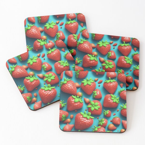 Item preview, Floating Strawberry Cartoon Vector Icon Illustration designed and sold by hjian8219.