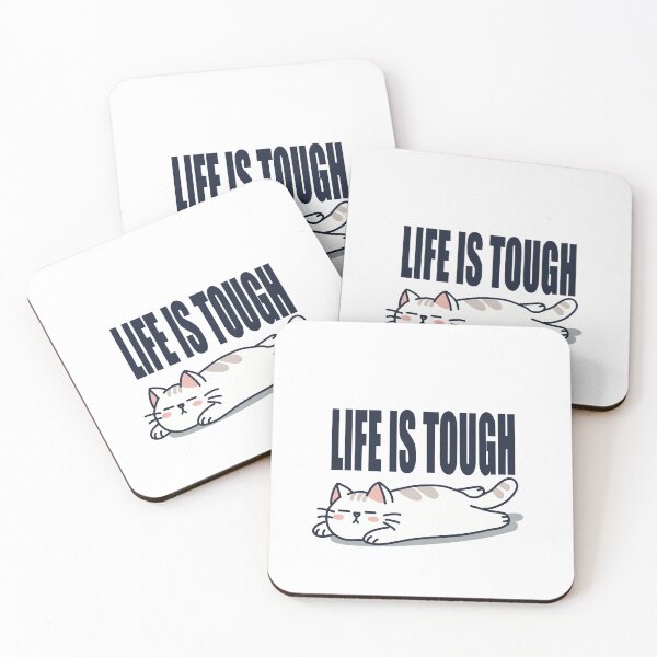 Item preview, Life is tough cat lying flat designed and sold by WowCustomDesign.