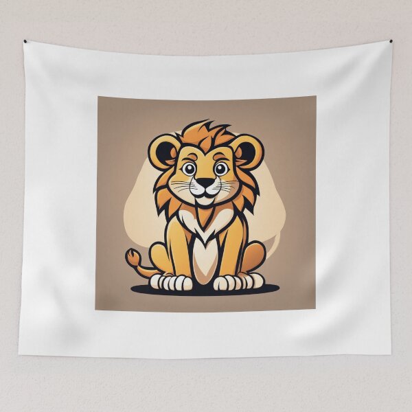 Item preview, Cute Lion Sitting Cartoon Vector Icon Illustration designed and sold by hjian8219.