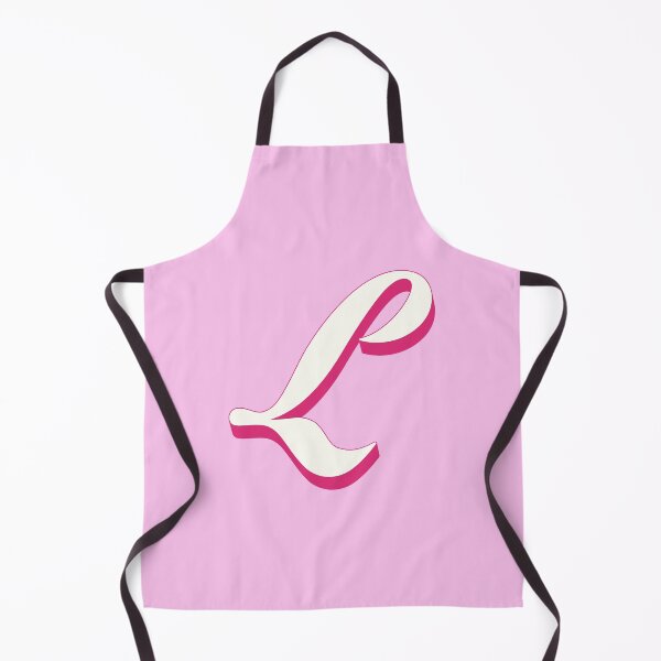 Item preview, L Letter Initial Monogram Retro Pink designed and sold by Serendipity Studios.