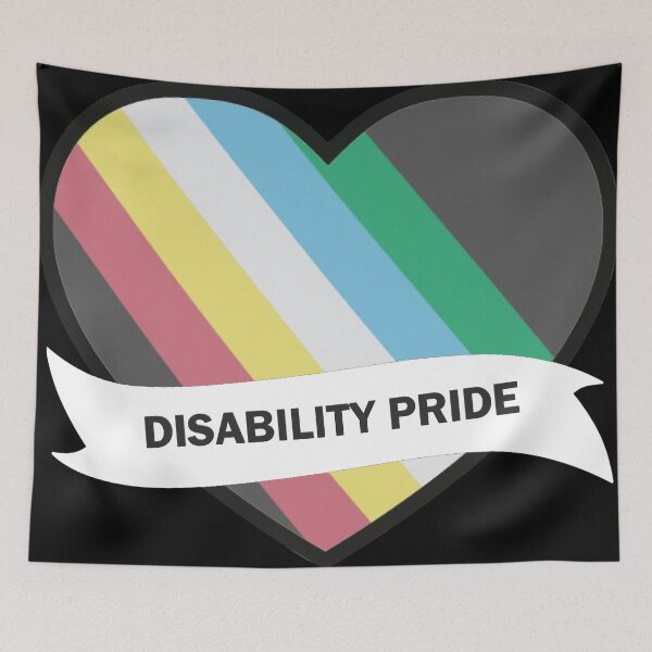 Item preview, Disability Pride Heart designed and sold by Spectrum Perspectives.