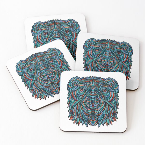 Item preview, Colorful abstract bear head design designed and sold by DaveDanchuk.