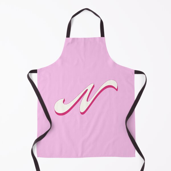 Item preview, N Letter Initial Monogram Retro Pink designed and sold by Serendipity Studios.