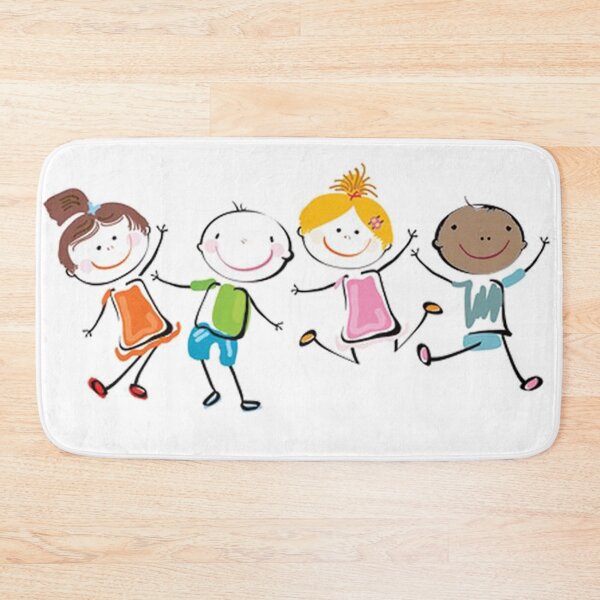 Item preview, Cartoon drawing of four smiling happy infants. designed and sold by claireseyeview.