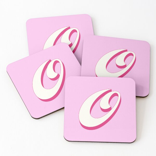 Item preview, O Letter Initial Monogram Retro Pink  designed and sold by Serendipity Studios.