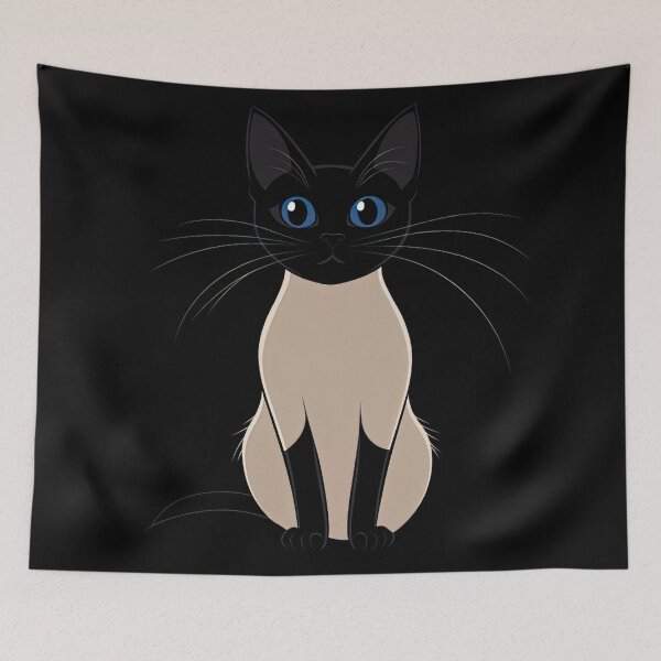 Item preview, Cute Siamese cat  | Anime style designed and sold by ComicsFactory.
