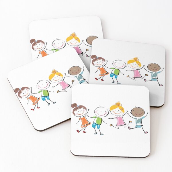 Item preview, Cartoon drawing of four smiling happy infants. designed and sold by claireseyeview.