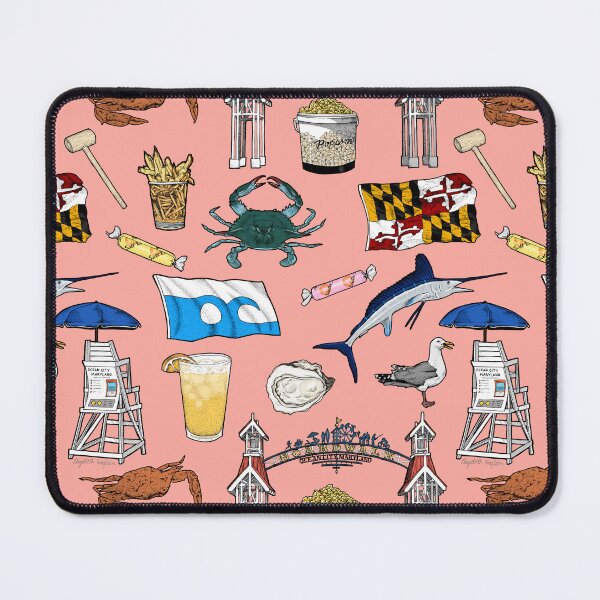 Item preview, Ocean City Maryland Pattern - Red designed and sold by Elizabeth Weglein.