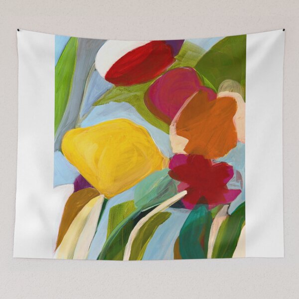 Item preview, Offerings flowers original painting designed and sold by Michele de la Menardiere.