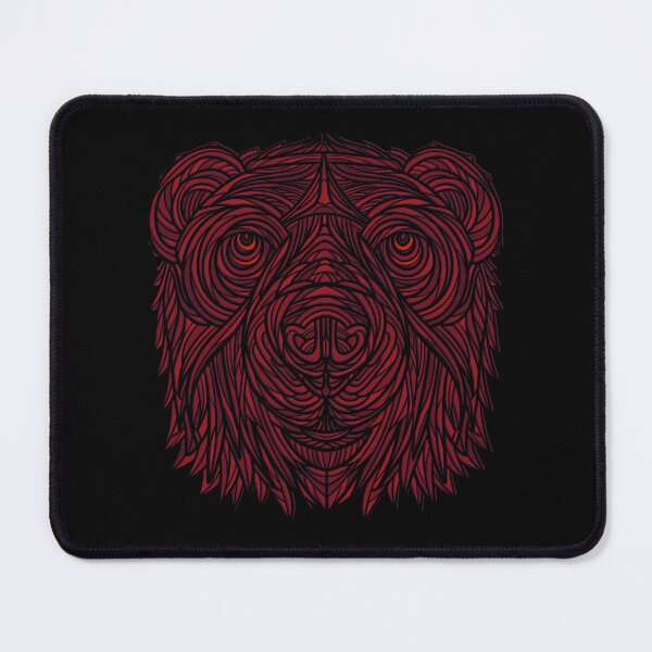 Item preview, Dark red abstract bear head design designed and sold by DaveDanchuk.