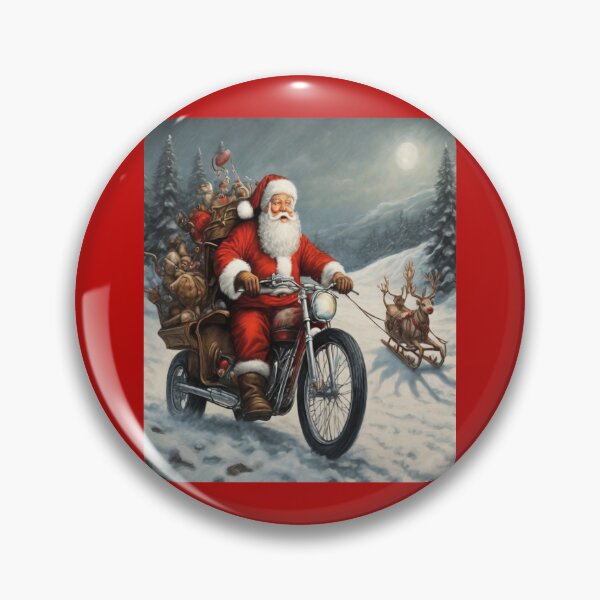 Item preview, Santa Claus on Motorbike Bringing Gifts designed and sold by Artisticanvas.