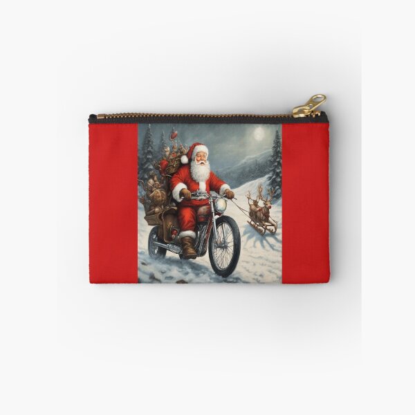 Item preview, Santa Claus on Motorbike Bringing Gifts designed and sold by Artisticanvas.
