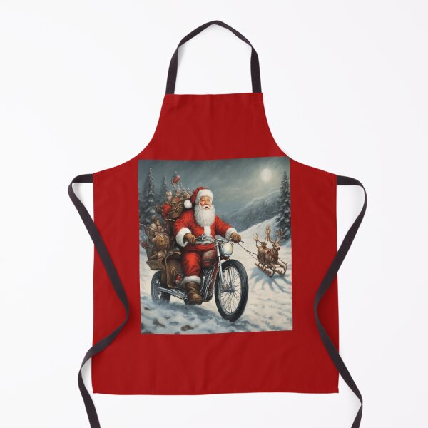 Item preview, Santa Claus on Motorbike Bringing Gifts designed and sold by Artisticanvas.
