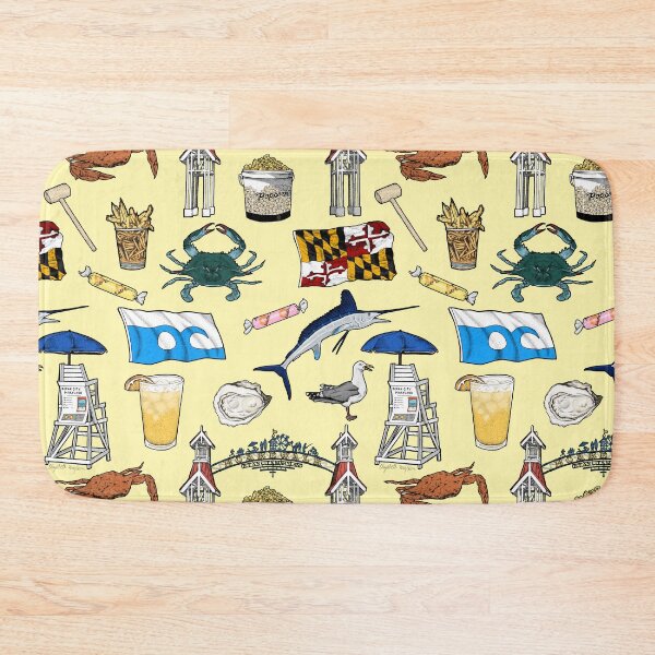 Item preview, Ocean City Maryland Pattern - Yellow designed and sold by Elizabeth Weglein.