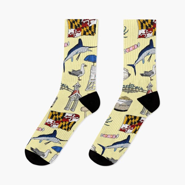 Item preview, Ocean City Maryland Pattern - Yellow designed and sold by Elizabeth Weglein.