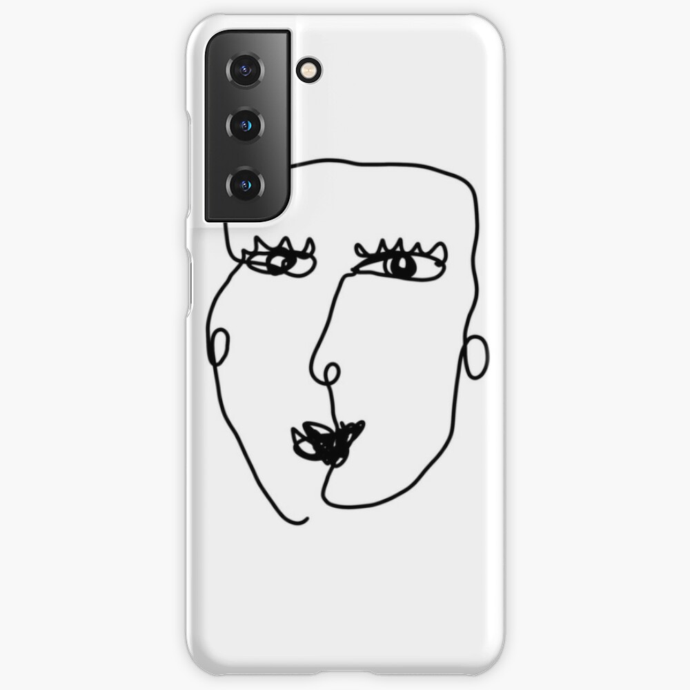 Abstract Faces Outline Samsung Case – BingCases