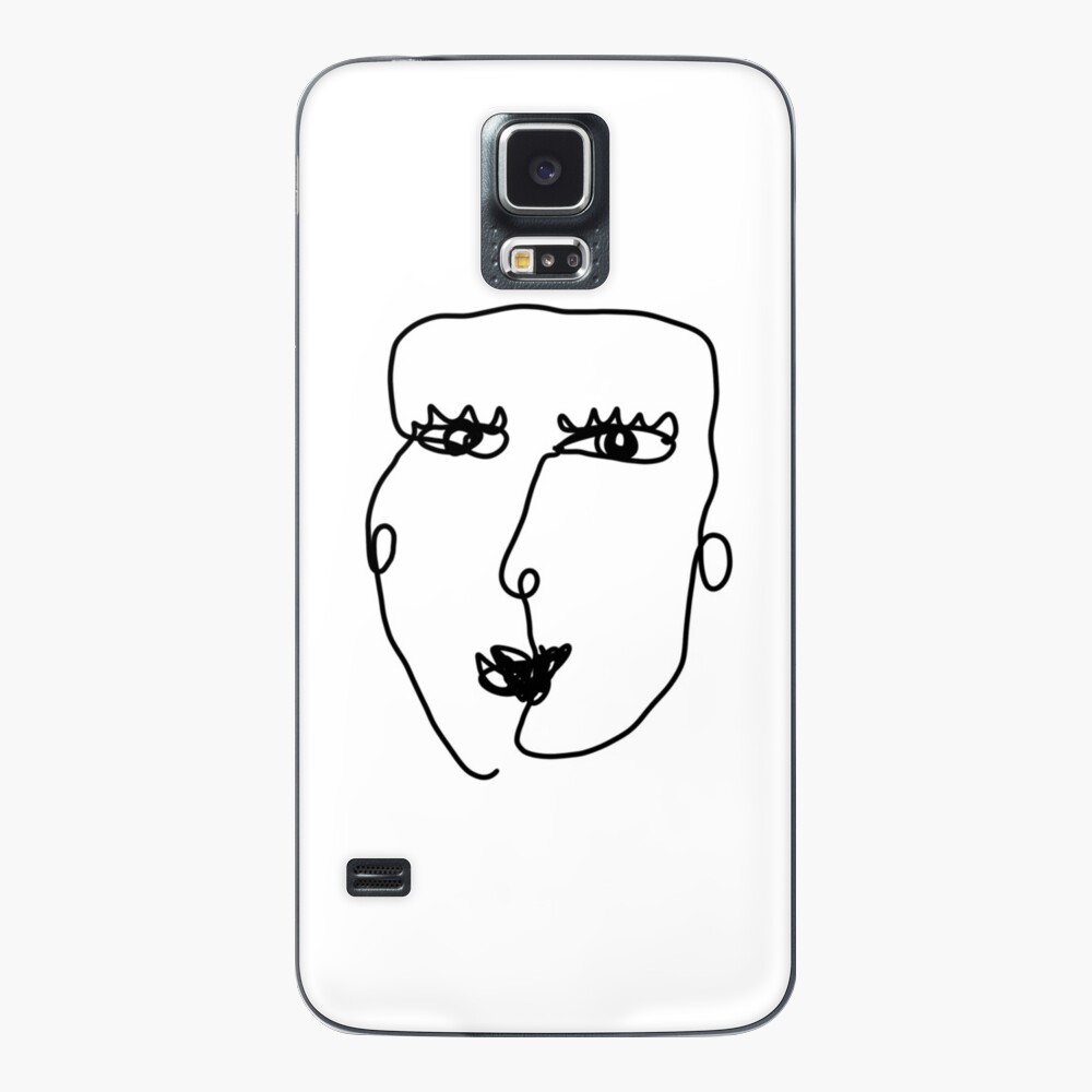 Abstract Faces Outline Samsung Case – BingCases