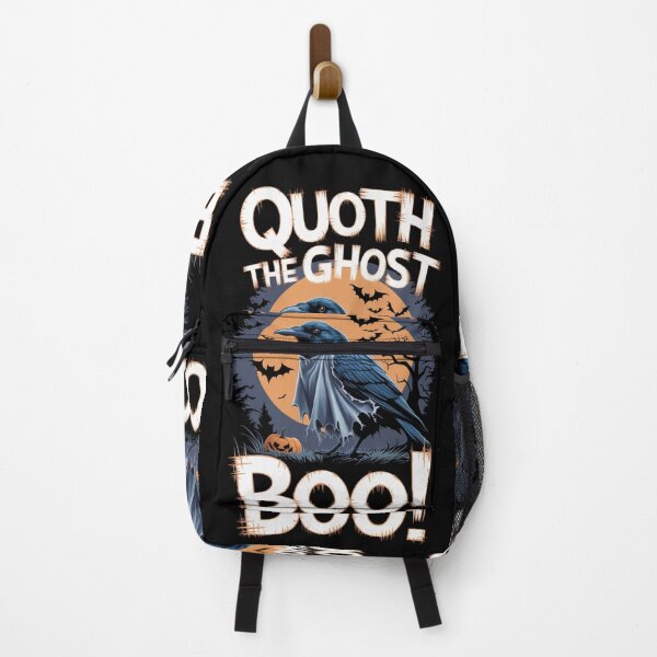 Item preview, Whimsical Design Spooky Raven Ghost - ‘Quoth the Ghost BOO!’ Halloween T-Shirt" designed and sold by piketo.