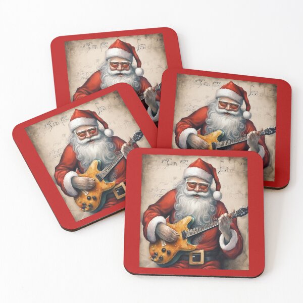 Item preview, Santa Claus Rockin' Guitar designed and sold by Artisticanvas.