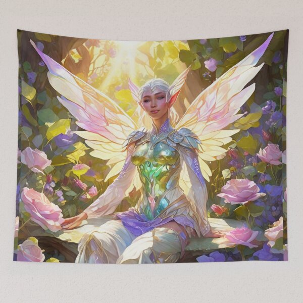Item preview, Pixi with cocoon armor seated on a leaf seat. designed and sold by MarilynBaldey7.