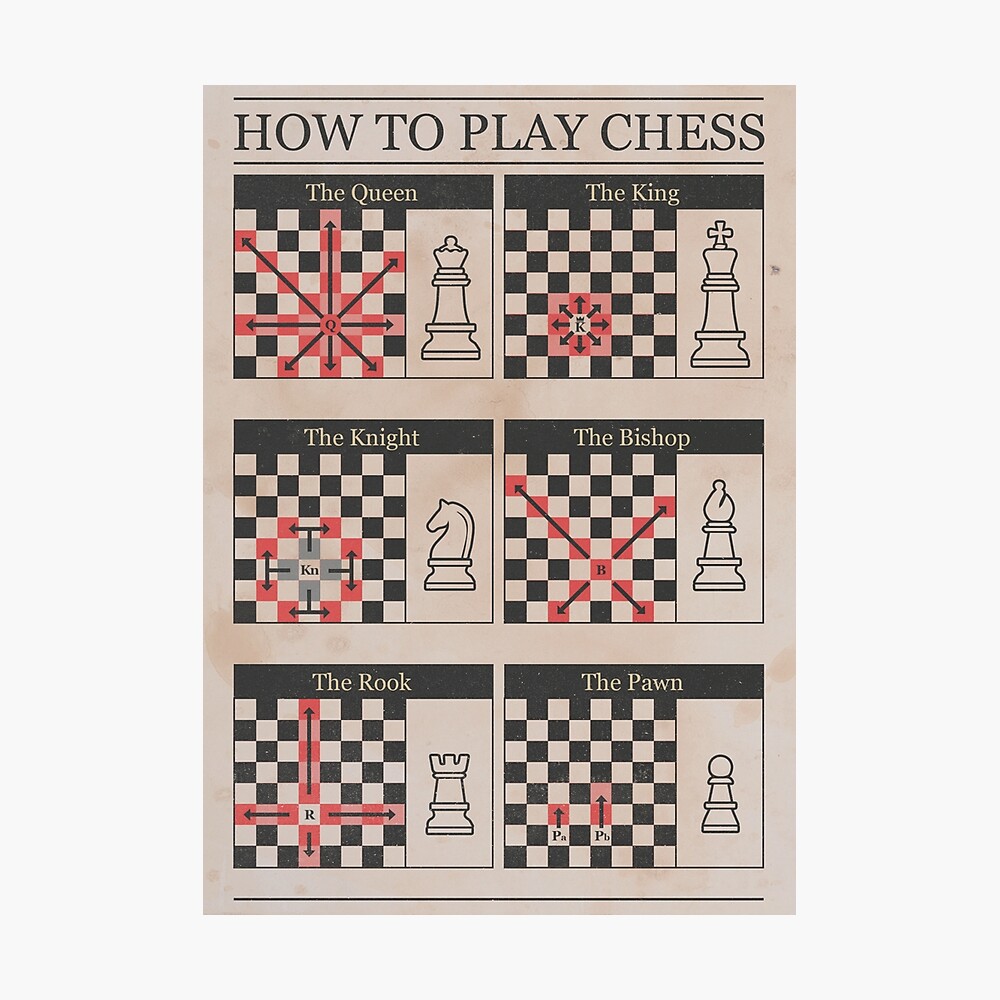 Chess Instruction Poster