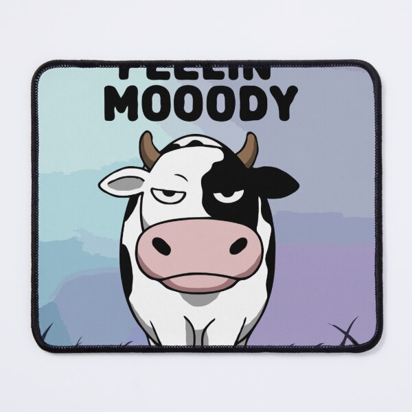 Item preview, Feelin' Mooody Funny Cow T-shirt Design designed and sold by Collision19.