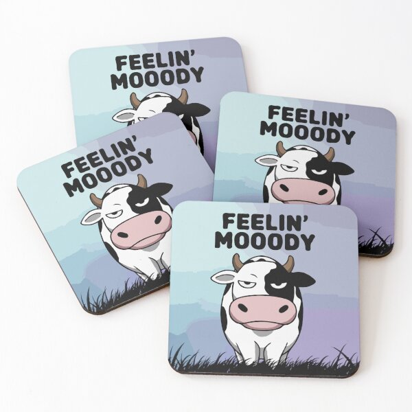 Item preview, Feelin' Mooody Funny Cow T-shirt Design  designed and sold by Collision19.