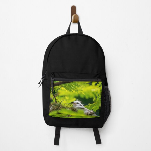 Item preview, A fluffy white baby bird sits snugly in its nest. designed and sold by Creative Universe ©.