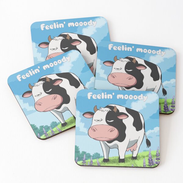 Item preview, Feelin' Mooody Funny Cow T-shirt Design  designed and sold by Collision19.
